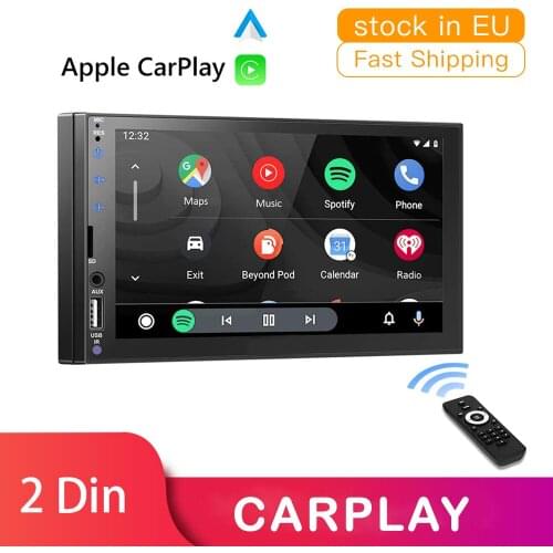 2Din Carplay DVR Car Radio Bluetooth not Android Auto Stereo Receiver 7" Touch Screen GPS Player Audio 12v car audio system FM