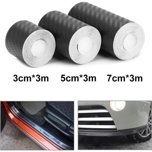 3m Nano Carbon Fiber Car Sticker DIY Paste Protector Strip Auto Door Sill Side Mirror Anti Scratch Tape Waterproof Protection Fi
