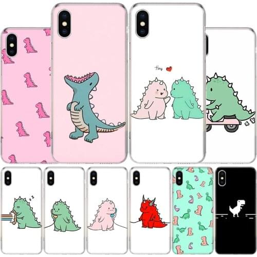 Cute Animal Dinosaur Baby Cover Phone Case For Apple iphone 11 12 Pro XR X XS Max 7 8 6 6S Plus + 7G 6G 5 SE 2020 Coque Popular
