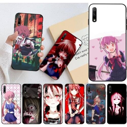 USAKPGRT Bloody Anime Future Diary Silicone Black Phone Case for Huawei Honor 30 20 10 9 8 8x 8c v30 Lite view pro