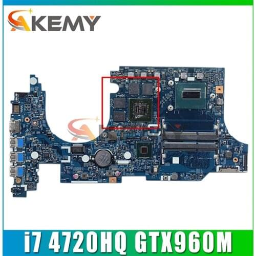 For Acer aspire VN7-591 VN7-591G Laptop motherboard 14206-1 448.02W02.0011 CPU i7 4720HQ GPU GTX960M tested 100% work Mainboard
