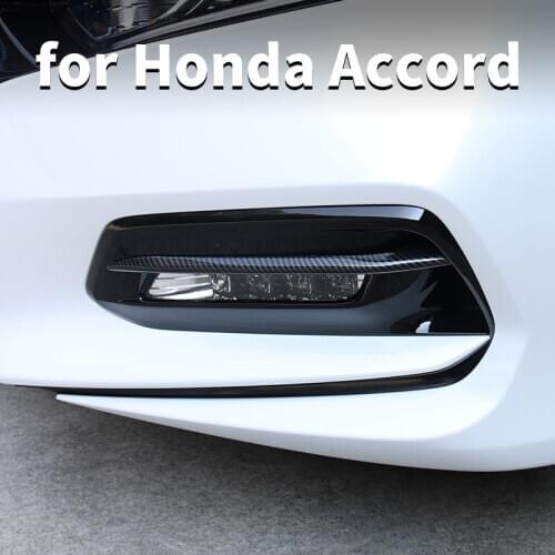 For Honda Accord 10 2018 2020 Front Fog Light Decorative Strips Fog Light Decorative Frame Body Bright Strips Modified