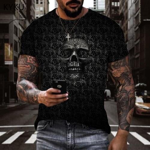 3d Tshirt Skull T shirt Men Rock Anime Clothes Funny T-shirts 3d Harajuku Funny T shirts Mens Clothing summer New Male Tops