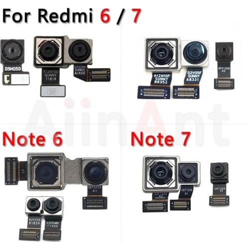 Original Small Front Camera Flex For Xiaomi Redmi Note 6 6A 7 7A Pro Plus Main Big Back Rear Camera Module Ribbon Flex Cable