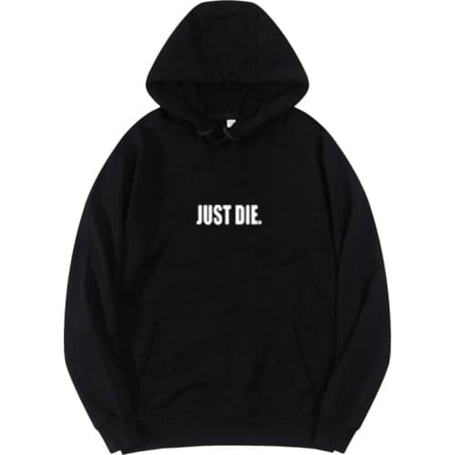 Just die rock band pure cotton hoodies women oversized woman sweatshirt pullovers pocket hoodie jacket women clothes harajuku