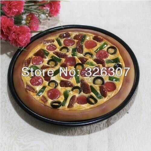 Artificial dish pudding-pipe beef pizza model decoration Simulation model dish sausage pizza fake restaurant dishes sample show