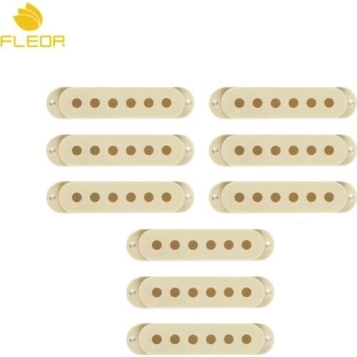 FLEOR 9pcs Beige ST Single Coil Pickup Covers Guitar Pickup Covers 52mm for Electric Guitar Accessories
