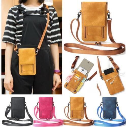 Lady Shoulder Belt Mobile Phone Leather Case Card Wallet For Xiaomi Black Shark,Mi A2 (Mi 6X),Mi Mix 2s,Wiko Lenny 5/Jerry 3