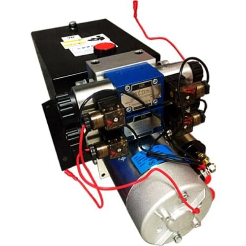 Micro hydraulic power unit, 12 volt dump truck, special hydraulic system for stage car, environmental protection car, stage car