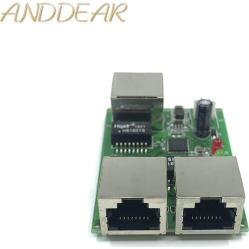 Low-cost network wiring box data conversion distance extension Mini Ethernet 3 port 10/100Mbps switch module splitter network