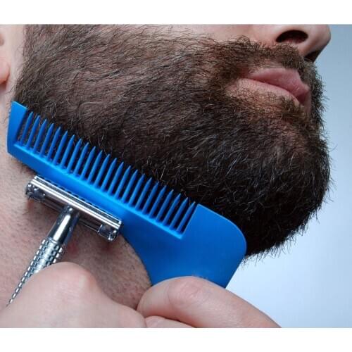 "New Comb Beard Shaping Tool Men Gentleman Beard Trim Template Hair Cut Hair Molding Trim Template Beard Modelling Size Material