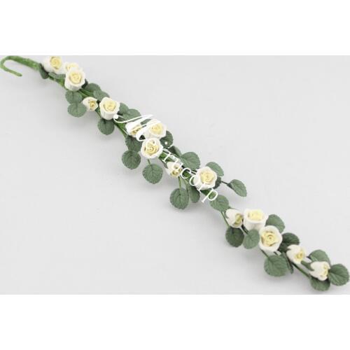 Wholesale fine Dollhouses 1:12 scale white Mini flower