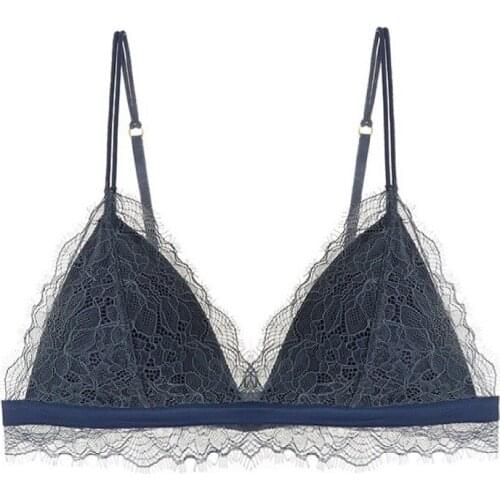 Sexy Lingerie for Small Breast Ultra Thin Triangle Bra Without Underwire Push Up Bra Easy Comfort Bra Lounge Underwear Woman