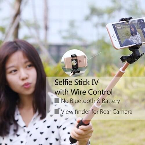 Rock 2018 extendable Cable take photo holder handheld mini Camera Selfie stick for iPhone se 8 xs Samsung s10 note 10 xiaomi