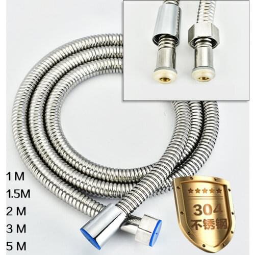 5m 304 Stainless Steel Shower Hose High Quality Faucet Hose Flexible Shower Hose Thick Silicone Bathroom 3 Meter Shower Hose