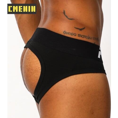 CMENIN Stripe Cotton Sexy Men Underwear Thongs Mens Jockstrap Hot Sale Thongs and G Strings Comfortable Dot Innerwear AD129