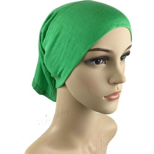 Extra Soft Modal Under Scarves Soild Color Headscarf Bonnet Muslim Inner Hijabs Women Head Wraps Cap Islamic Underscarf Turban