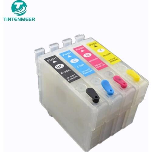 TINTENMEER refillable empty cartridge with auto reset chip T1331 T1332 T1333 T1334 for epson Workforce 320 435 TX130 printer