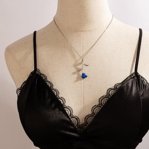 Tocona Classical Rose Flowers Pendant Necklace for Women Colorful Alloy Metal Chain Party Jewelry Accessories Collar 17878