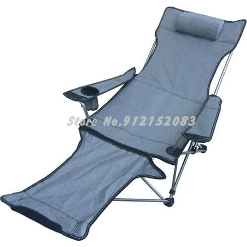 Outdoor Folding Reclining Chair Office Lunch Break Chair Portable Ultra Light Back Fishing Chair Household Leisure Beach Camping
