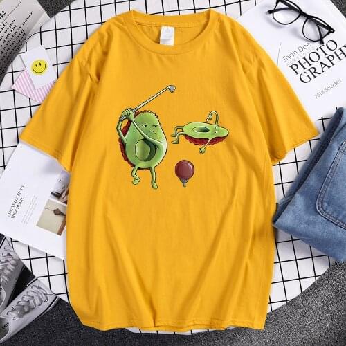 Funny Avocado Fashion T-Shirts Men Harajuku Breathable Casual T Shirt 2020 Summer Funny Tee Shirt Hip Hop Brand Tshirt Male