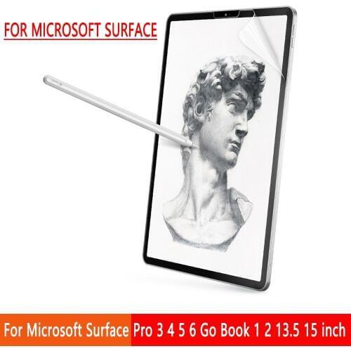 Paper Like Screen Protector Film Matte PET Anti Glare Painting For Microsoft Surface Pro 3 4 5 6 Go Book 1 2 13.5 15 inch