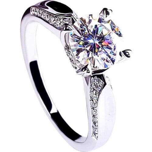 Real 925 Sterling Silver Solid Ring Womens Luxury Elegant Exquisite Charm Engagement Wedding Party Anniversary Cute Couple Gift