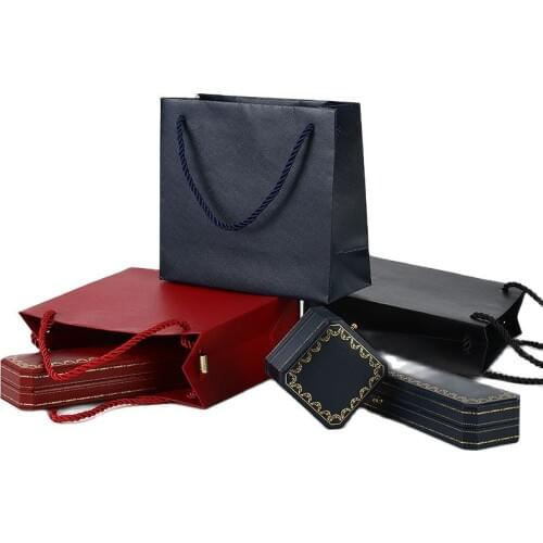 10 pieces of diagonal plaid paper bag jewelry handbag jewelry gift packaging bag iron buckle thread rope bag customization