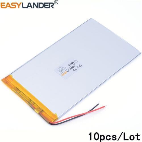 10pcs /Lot 3283150 4000mAh lithium Li ion polymer rechargeable battery For Tablet Pc DIY Power mobile Power bank PAD DVD