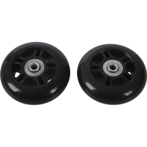 2set 64X18mm Luggage Suitcase / Inline Outdoor Skate Replacement Wheels Black
