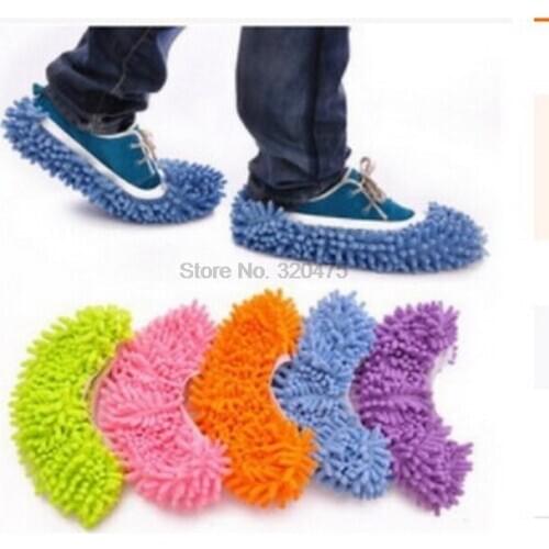 DHL 50pair 1pair =2pcs Dust Cleaner Grazing Slippers Bathroom Floor Cleaning Mop Cleaner Slipper Lazy Shoes Cover