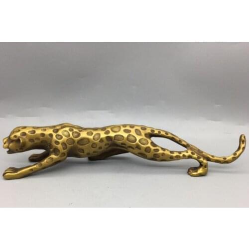 China brass leopard crafts statue