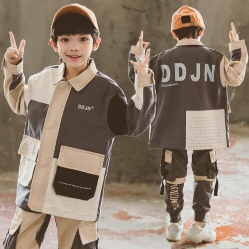 New Jacket Spring Autumn Coat Outerwear Top Children Clothes School Kids Costume Teenage Boy Clothing High Quality