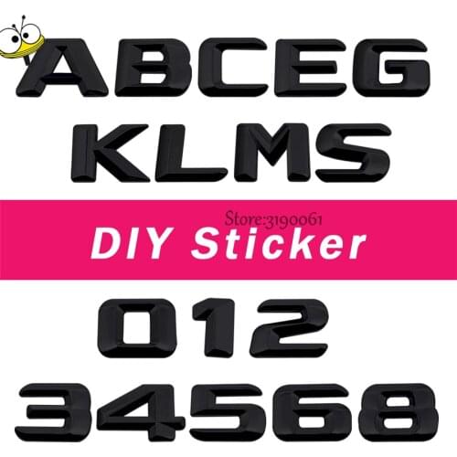 For Mercedes Benz AMG CLK SLC GLC GLE E B C180 E200 ML350 W211 W203 W178 Metal Plastic DIY Sticker Emblem Rear Decal Decoration