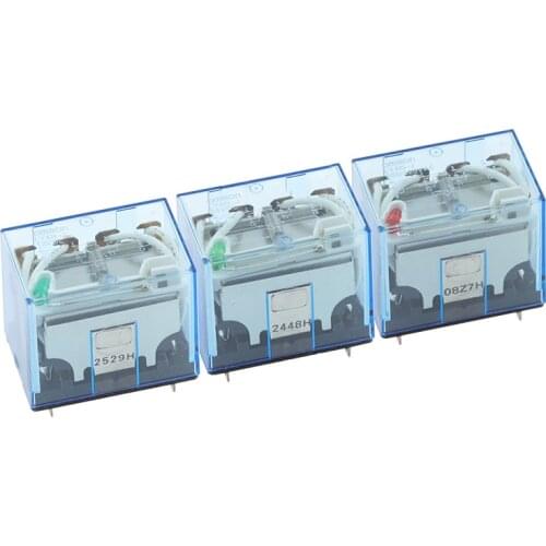 HOT NEW LY4N-J LY4N J LY4NJ 12V 24V 220V relay 12VDC DC12V 24VDC DC24V 220VAC AC220V Intermediate relay 10A 8PIN