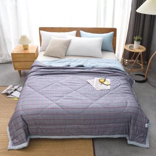 Simple Style Summer Is Checked Stripe Air Conditioner Is Cool In Summer Quilt Single Student Dormitory Double Summer