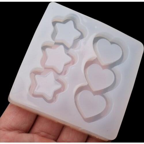 DIY Crystal Epoxy Resin Mold Star Love Mirror Silicone Mold Quicksand Epoxy DIY Decoration Mold