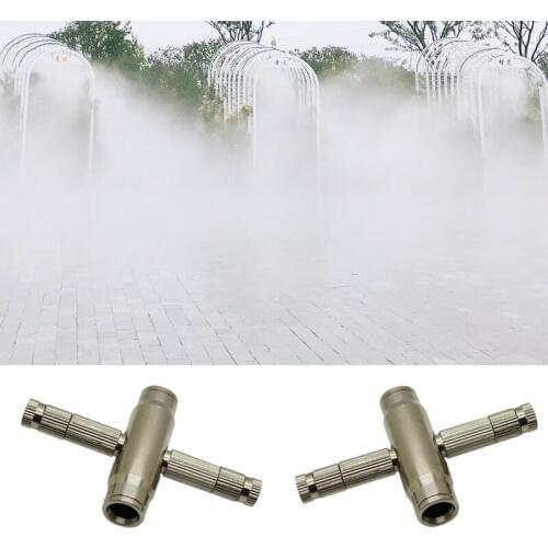 5pcs/pack Two Nozzles Seat Slip Lock Connector Quick Coupling Connect 9.52mm Tube 9.52mm Hose Leak Proof Misting Fittings