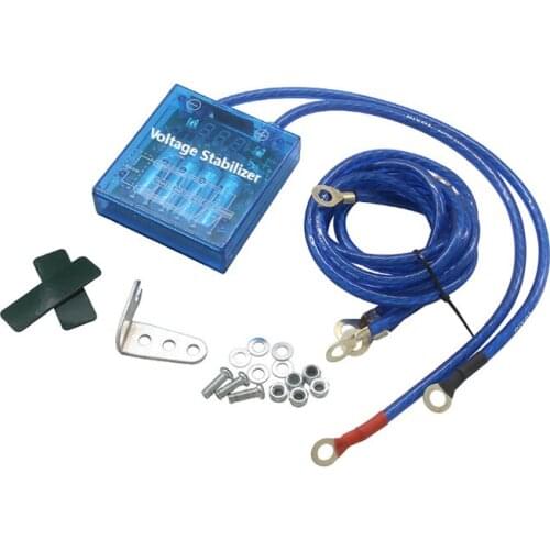 Universal Car Voltage Stabilizer Car Fuel Saver Voltage Stabilizer Regulator Volt-Stabilizer with Earth Ground Cable