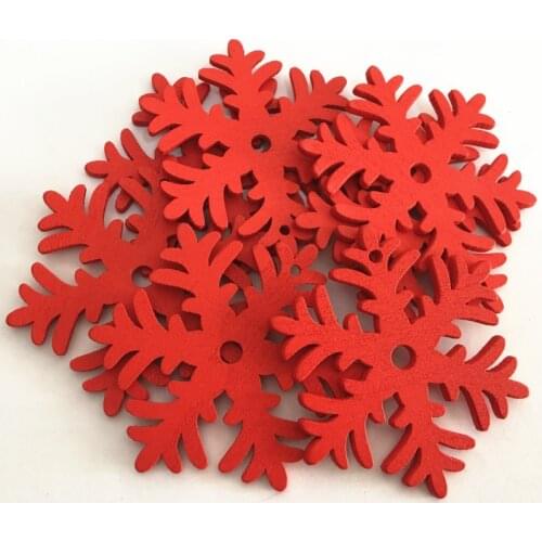 10Pcs Wooden Christmas Tree Pendant Hanging Ornament Red White Deer Snowflake Xmas Party Decor Home Decorations Kids Gift