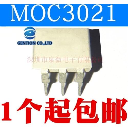 10PCS MOC3021 MOC3021M bidirectional thyristor decoupling DIP6 light in stock 100% new and original