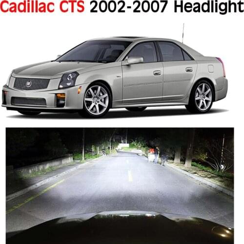 Car LED Headlight For Cadillac CTS 2002 2003 2004 2005 2006 2007 Headlamp Bulbs Low High Beam Canbus Lights Lighting Accessories