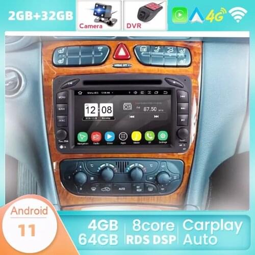 Android Car DVD For Mercedes Benz CLK W209 W203 W208 W210 W463 Vito Viano 1998 1999 2000-2004 2din Auto Radio Stereo With Dsp