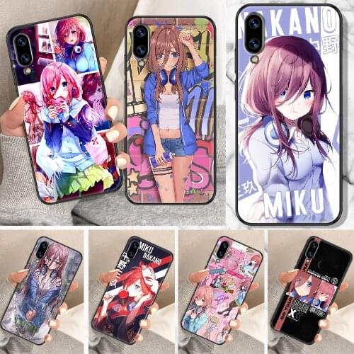 Nakano miku Anime Phone Case For Huawei Honor 6A 7A 7C 8A 8X 8 9 9X 10 10i 20 Lite Pro black tpu coque luxury funda silicone
