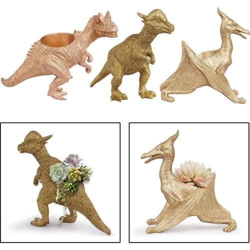 Dinosaur Shape Succulent Plant Flower Pot Bonsai Container Garden Vase