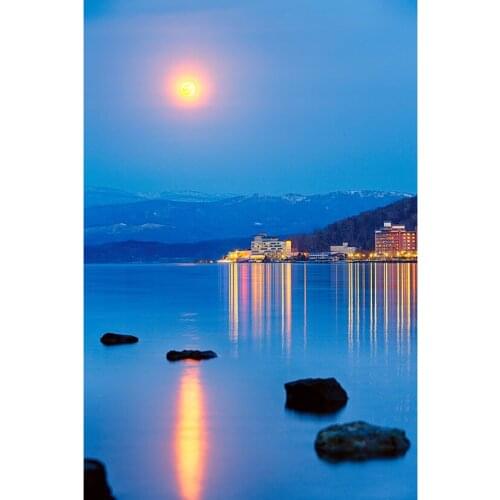 DIY Hokkaido Lake Toya Night View Diamond Painting Landscape Handmade Craft Cross Stitch Full Diamond Embroidery GJ454