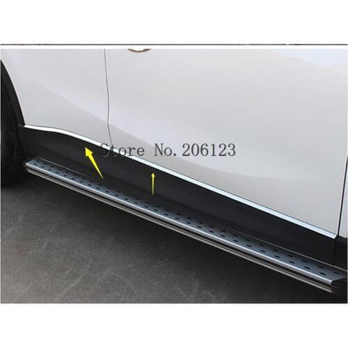 For Mazda Cx-5 Cx5 2012 2013 2014 2015 2016 Chrome Door Side Line Body Molding Garnish Trim Cover Protector Decoration Stainless