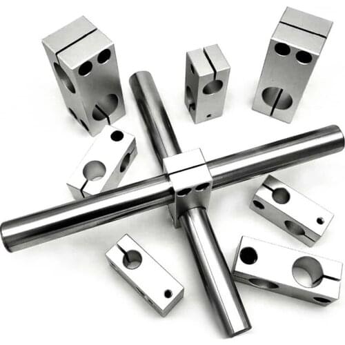 Pillar Fixing Clamp Vertical Fixed Diameter Fastening Aluminum Alloy Optical Axis Cross Block Steel Pipe Fixing Bracket Connect