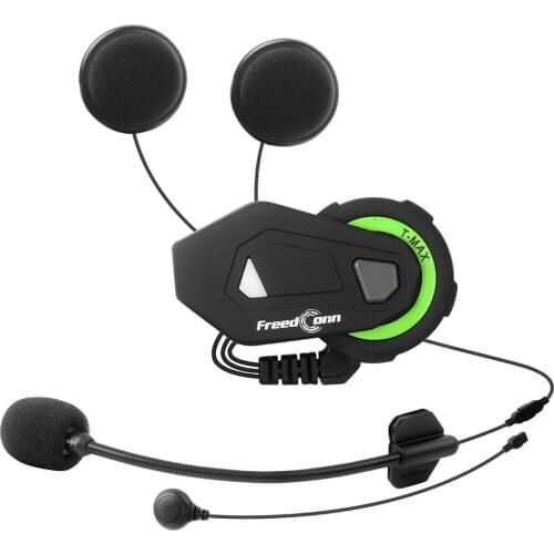FreedConn TMAX-M Motorcycle Buletooth Helmet Headset Motorcycle Helmet FM Headset with 2 in 1 Earphone