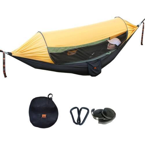 Multifunctional high quality parachute material sunshade insect-proof portable hammock outdoor camping Sleeping Swing 290X145cm